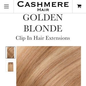 Cashmere Hair Golden Blonde 20” Clip-in Extensions